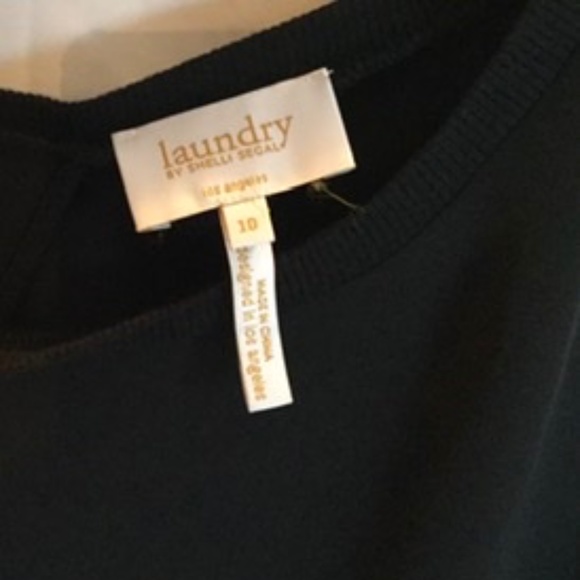 Laundry Black Blouse *Open Wrap in Back sz 10 - Picture 3 of 4